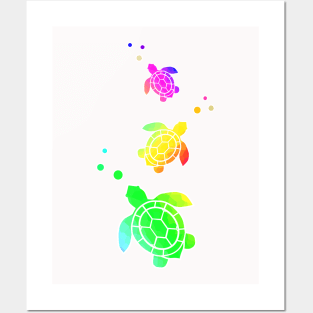 UNDER The Sea Turtle Love Posters and Art